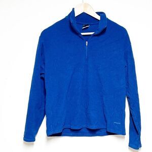 Vintage Patagonia Fleece Quarter Zip Layer Piece Blue Womens L Made in USA